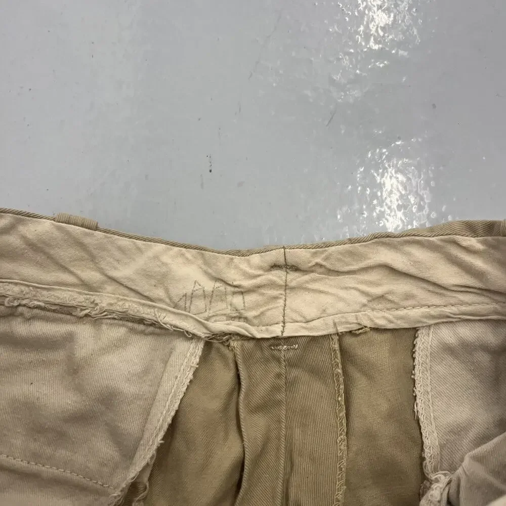 Vintage 50s Tan Sanforized Sail Cloth Workwear Chinos 28x30